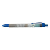 Waves Lapping op de Beach Turquoise Blue Ocean Blauwe Inkt Pen (Bovenkant)