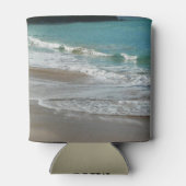 Waves Lapping op de Beach Turquoise Blue Ocean Blikjeskoeler (Achterkant)