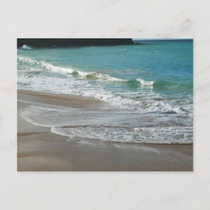 Waves Lapping op de Beach Turquoise Blue Ocean Briefkaart