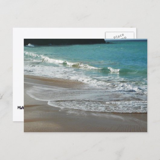 Waves Lapping op de Beach Turquoise Blue Ocean Briefkaart (Voorkant / Achterkant)