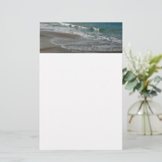 Waves Lapping op de Beach Turquoise Blue Ocean Briefpapier (Staand voorkant)