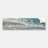 Waves Lapping op de Beach Turquoise Blue Ocean Bumpersticker (Voorkant)