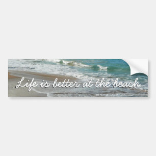 Waves Lapping op de Beach Turquoise Blue Ocean Bumpersticker