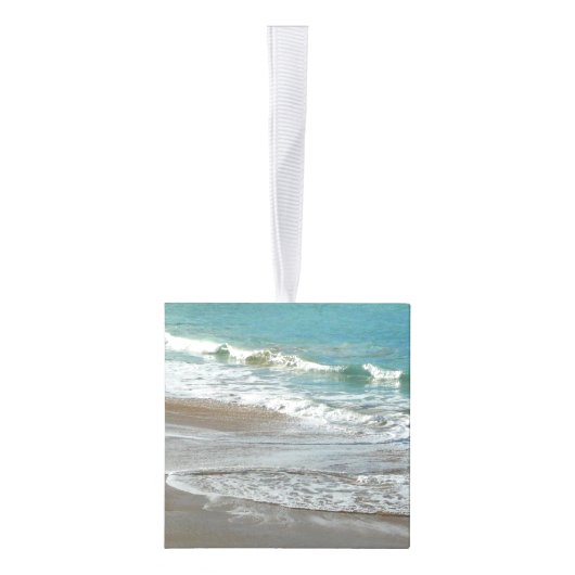 Waves Lapping op de Beach Turquoise Blue Ocean Decoratie (Rechts)