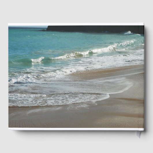 Waves Lapping op de Beach Turquoise Blue Ocean Gastenboek (Achterkant)