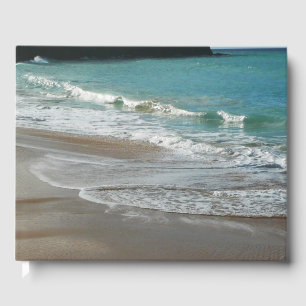 Waves Lapping op de Beach Turquoise Blue Ocean Gastenboek