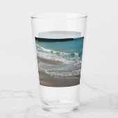 Waves Lapping op de Beach Turquoise Blue Ocean Glas (Voorkant)