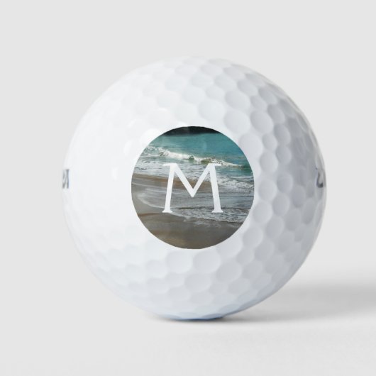 Waves Lapping op de Beach Turquoise Blue Ocean Golfballen (Voorkant)
