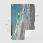 Waves Lapping op de Beach Turquoise Blue Ocean Golfhanddoek (Insitu)
