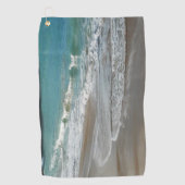Waves Lapping op de Beach Turquoise Blue Ocean Golfhanddoek (Voorkant)