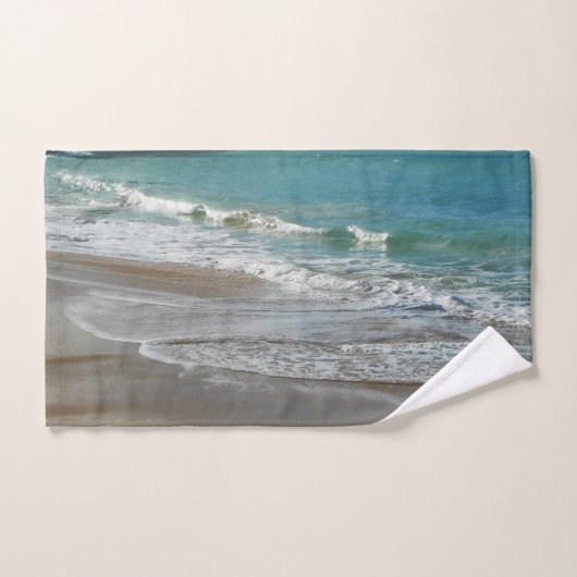 Waves Lapping op de Beach Turquoise Blue Ocean Handdoek (Handdoek)