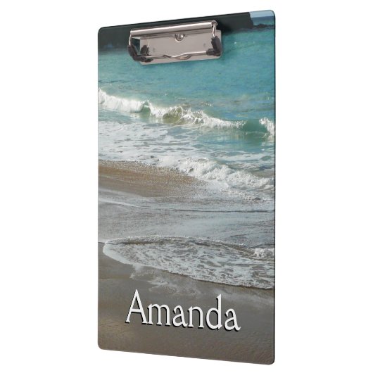 Waves Lapping op de Beach Turquoise Blue Ocean Klembord (Links)