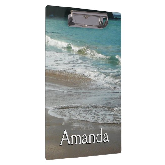Waves Lapping op de Beach Turquoise Blue Ocean Klembord (Rechts)