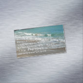 Waves Lapping op de Beach Turquoise Blue Ocean Magnetisch Visitekaartje (Voorbeeld)