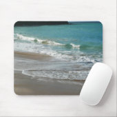 Waves Lapping op de Beach Turquoise Blue Ocean Muismat (Met muis)