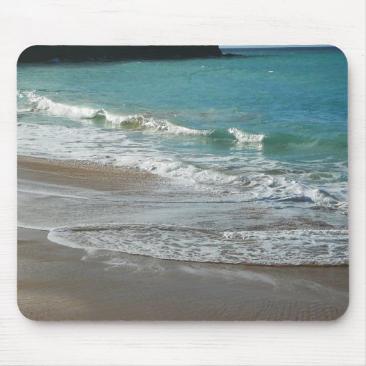 Waves Lapping op de Beach Turquoise Blue Ocean Muismat (Voorkant)