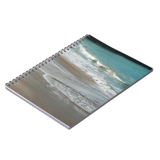 Waves Lapping op de Beach Turquoise Blue Ocean Notitieboek (Linkerzijde)