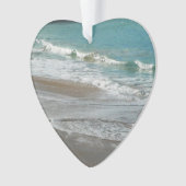Waves Lapping op de Beach Turquoise Blue Ocean Ornament (voorkant)