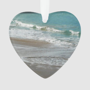 Waves Lapping op de Beach Turquoise Blue Ocean Ornament