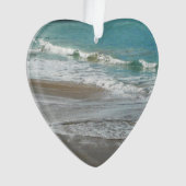 Waves Lapping op de Beach Turquoise Blue Ocean Ornament (voorkant)