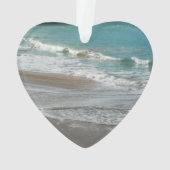 Waves Lapping op de Beach Turquoise Blue Ocean Ornament (achterkant)