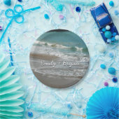 Waves Lapping op de Beach Turquoise Blue Ocean Papieren Bordje (Feest)