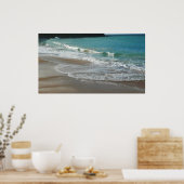 Waves Lapping op de Beach Turquoise Blue Ocean Poster (Keuken)
