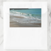 Waves Lapping op de Beach Turquoise Blue Ocean Rechthoekige Sticker (Tas)
