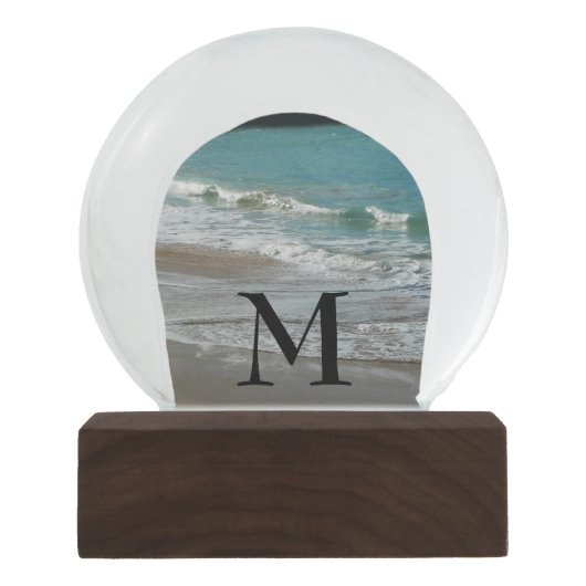 Waves Lapping op de Beach Turquoise Blue Ocean Sneeuwbol (Voorkant)