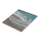 Waves Lapping op de Beach Turquoise Blue Ocean Tegeltje (Zijkant)