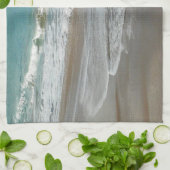 Waves Lapping op de Beach Turquoise Blue Ocean Theedoek (Gevouwen)