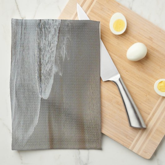 Waves Lapping op de Beach Turquoise Blue Ocean Theedoek (Quarter Fold)