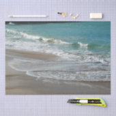 Waves Lapping op de Beach Turquoise Blue Ocean Tissuepapier (Craft)