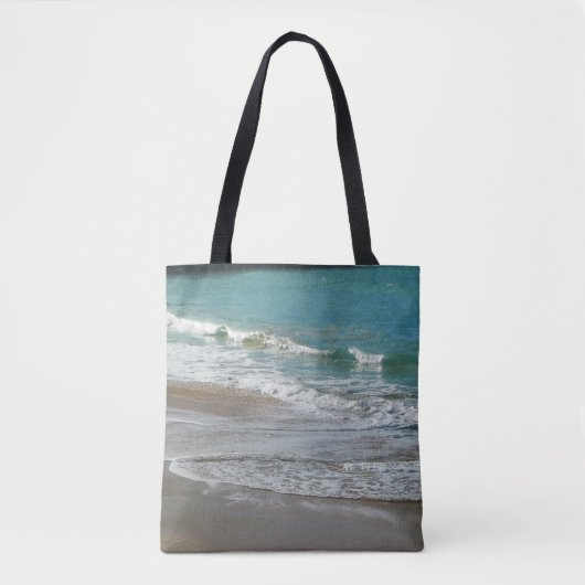 Waves Lapping op de Beach Turquoise Blue Ocean Tote Bag (Voorkant)