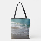 Waves Lapping op de Beach Turquoise Blue Ocean Tote Bag (Achterkant)