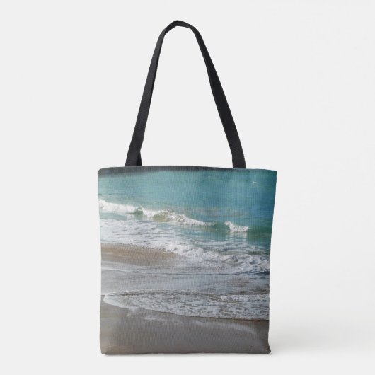 Waves Lapping op de Beach Turquoise Blue Ocean Tote Bag (Achterkant)