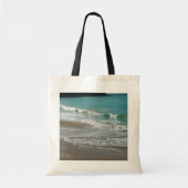 Waves Lapping op de Beach Turquoise Blue Ocean Tote Bag (Voorkant)