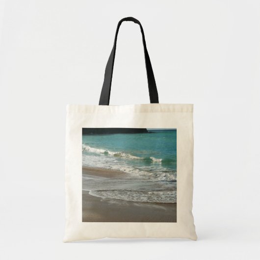 Waves Lapping op de Beach Turquoise Blue Ocean Tote Bag (Voorkant)