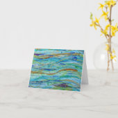 Waves maken Blank Notecard Kaart (Gele Bloem)