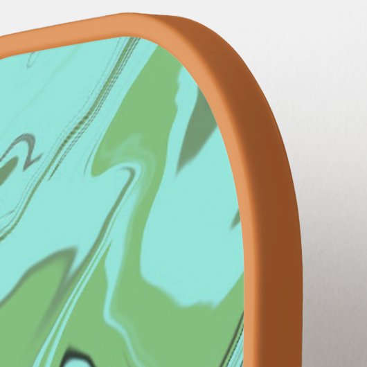 Waves met Abstracte achtergrond Pickleball Paddle (Links Detail)