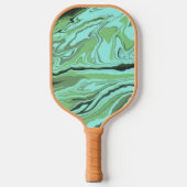 Waves met Abstracte achtergrond Pickleball Paddle (Voorkant)