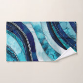 Waves - Mixed Media Blauw Abstract Bad Handdoek (Handdoek)