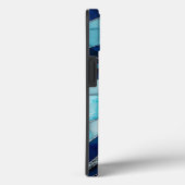 Waves - Mixed Media Blauw Abstract Case-Mate iPhone Case (Achterkant / Rechts)