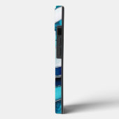 Waves - Mixed Media Blauw Abstract Case-Mate iPhone Case (Achterkant / Links)