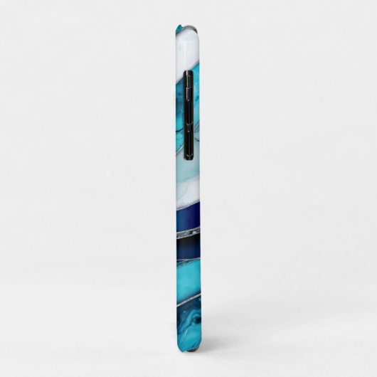 Waves - Mixed Media Blauw Abstract Case-Mate iPhone Case (Achterkant/links)