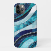 Waves - Mixed Media Blauw Abstract Case-Mate iPhone Case (Achterkant)