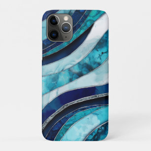 Waves - Mixed Media Blauw Abstract Case-Mate iPhone Case