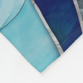 Waves - Mixed Media Blauw Abstract Fleece Deken (Hoek)