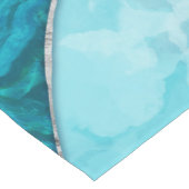 Waves - Mixed Media Blauw Abstract Korte Tafelloper (Hoek)