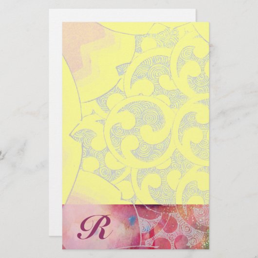 WAVES Monogram Briefpapier (Voorkant / Achterkant)